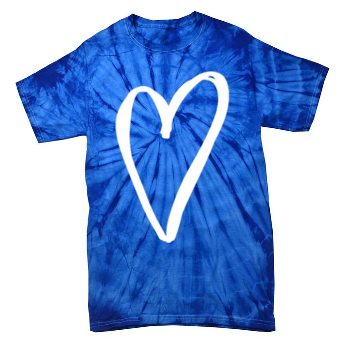 White Tiny Heart Pocket Valentine's Day Love Gift Tie-Dye T-Shirt