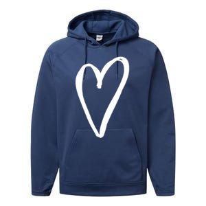 White Tiny Heart Pocket Valentine's Day Love Gift Performance Fleece Hoodie