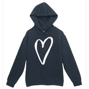 White Tiny Heart Pocket Valentine's Day Love Gift Urban Pullover Hoodie