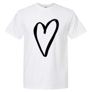 White Tiny Heart Pocket Valentine's Day Love Gift Garment-Dyed Heavyweight T-Shirt