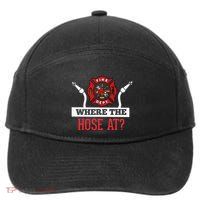 Where The Hose At Funny Firefighter Gift 7-Panel Snapback Hat