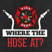 Where The Hose At Funny Firefighter Gift 15oz Campfire Ceramic Mug