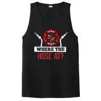 Where The Hose At Funny Firefighter Gift PosiCharge Competitor Tank