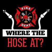 Where The Hose At Funny Firefighter Gift Short Acrylic Beanie