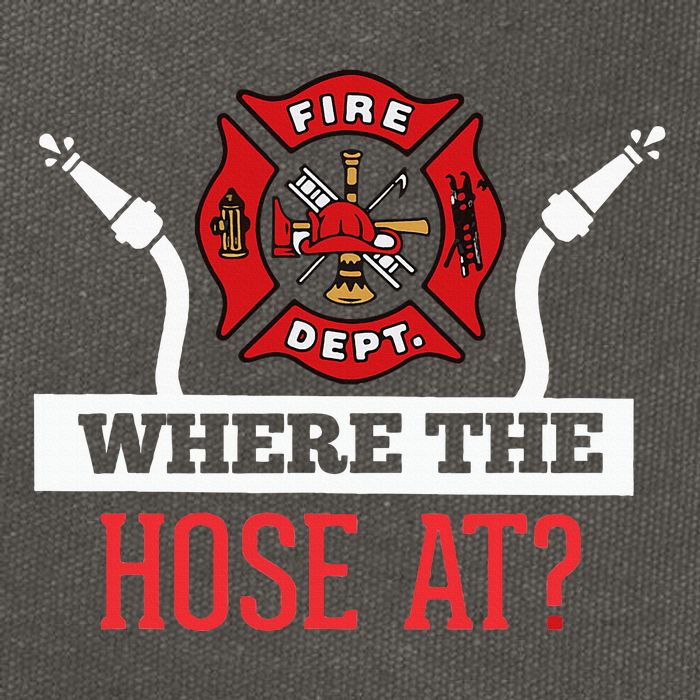Where The Hose At Funny Firefighter Gift Cotton Canvas Backpack