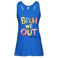 Watercolor Teachers Happy Last Day Of School Bruh We Out Cool Gift Ladies Essential Flowy Tank