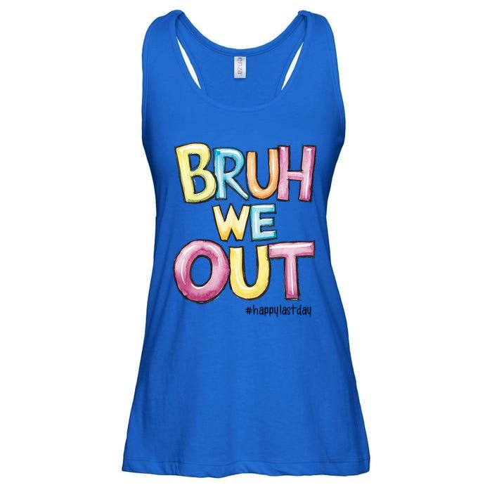 Watercolor Teachers Happy Last Day Of School Bruh We Out Cool Gift Ladies Essential Flowy Tank