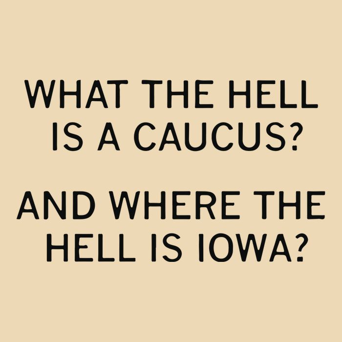 What The Hell Is A Caucus And Where The Hell Is Iowa Drawstring Bag