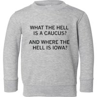 What The Hell Is A Caucus And Where The Hell Is Iowa Toddler Sweatshirt