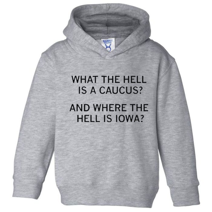What The Hell Is A Caucus And Where The Hell Is Iowa Toddler Hoodie