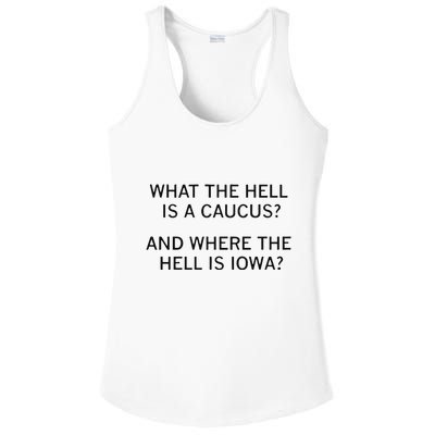 What The Hell Is A Caucus And Where The Hell Is Iowa Ladies PosiCharge Competitor Racerback Tank