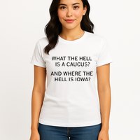 What The Hell Is A Caucus And Where The Hell Is Iowa Womens T-Shirt