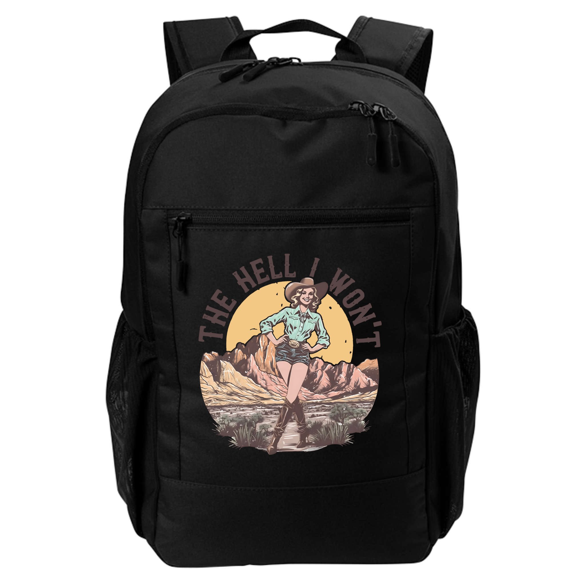 Western The Hell I Wont Cowgirl Country Music Backpack