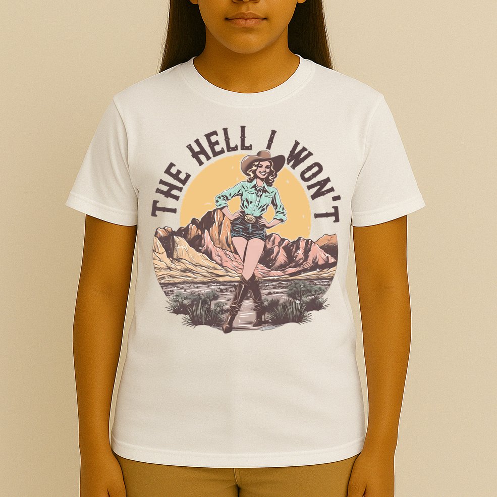 Western The Hell I Wont Cowgirl Country Music T-Shirt