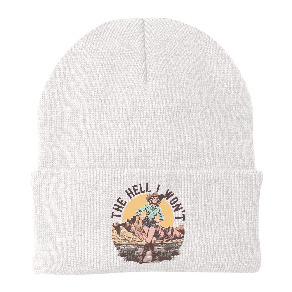 Western The Hell I Wont Cowgirl Country Music Beanie