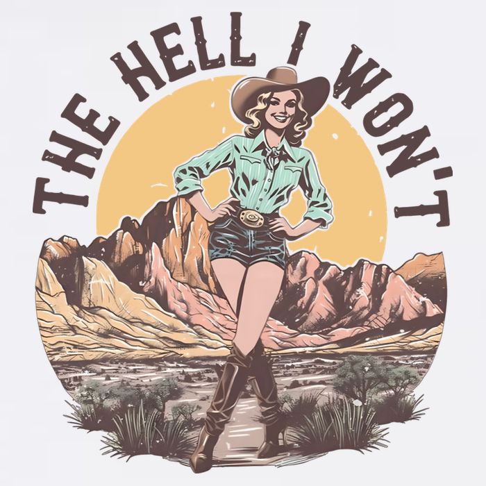 Western The Hell I Wont Cowgirl Country Music Toddler T-Shirt