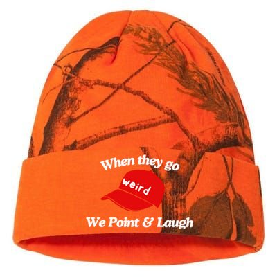 Weird Trump Hat When They Go We Point And Laugh Kati Licensed 12" Camo Beanie