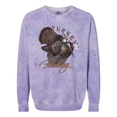 Wild Turkey Hunting Gift Colorblast Crewneck Sweatshirt