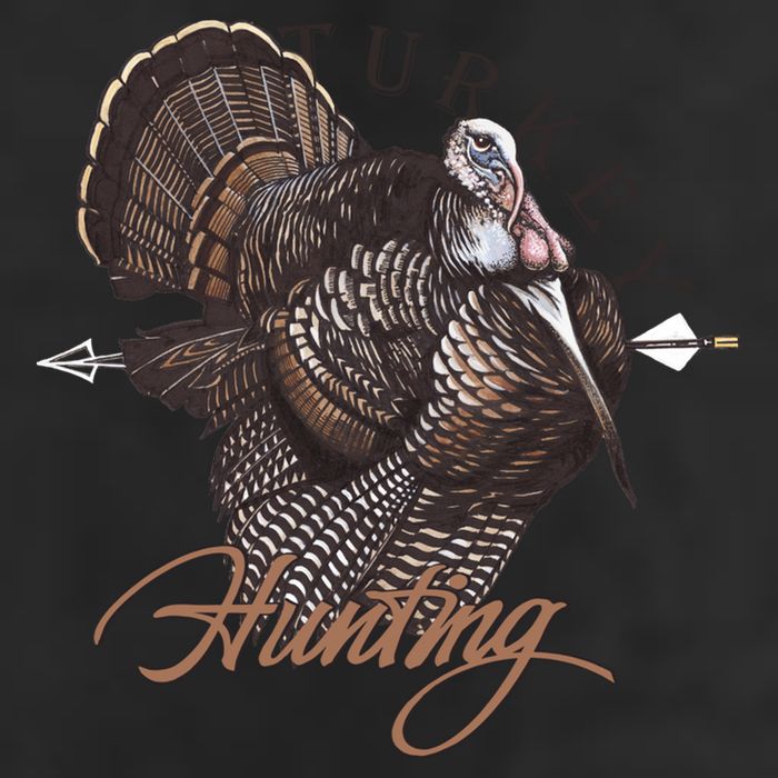 Wild Turkey Hunting Gift 7 Panel Mesh Trucker Snapback Hat