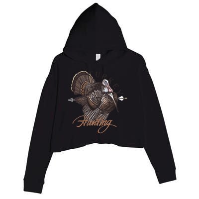 Wild Turkey Hunting Gift Crop Fleece Hoodie