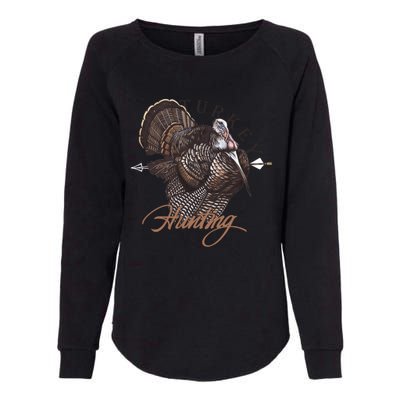 Wild Turkey Hunting Gift Womens California Wash Sweatshirt