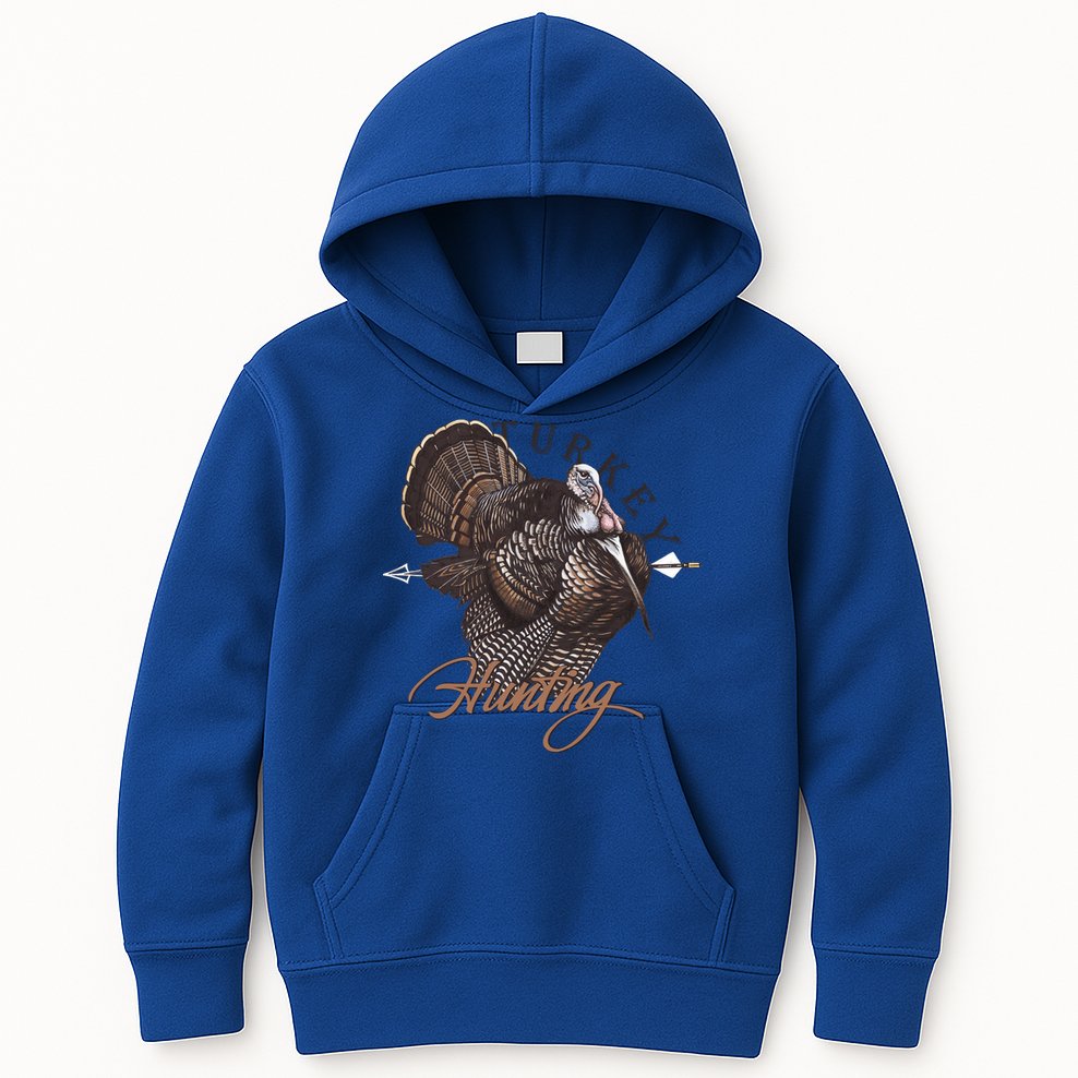 Wild Turkey Hunting Gift Kids Hoodie