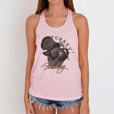 Wild Turkey Hunting Gift Women's Knotted Racerback Tank