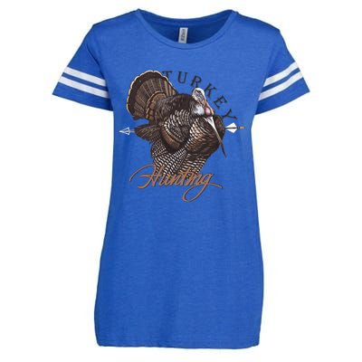 Wild Turkey Hunting Gift Enza Ladies Jersey Football T-Shirt