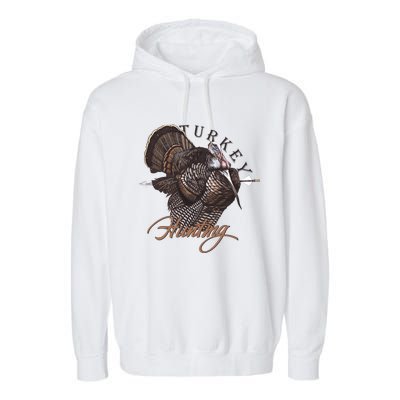 Wild Turkey Hunting Gift Garment-Dyed Fleece Hoodie