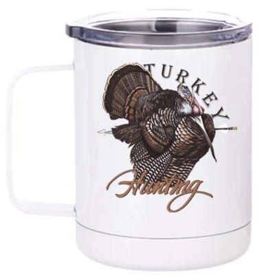 Wild Turkey Hunting Gift 12 oz Stainless Steel Tumbler Cup