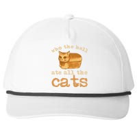 Who The Hell Ate All The Cats Funny Cat Election Snapback Five-Panel Rope Hat