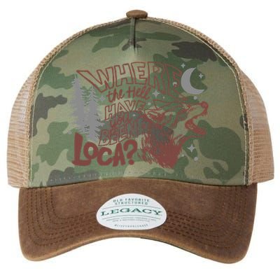 Where The Hell Have You Been Loca Retro Bella Team Legacy Tie Dye Trucker Hat