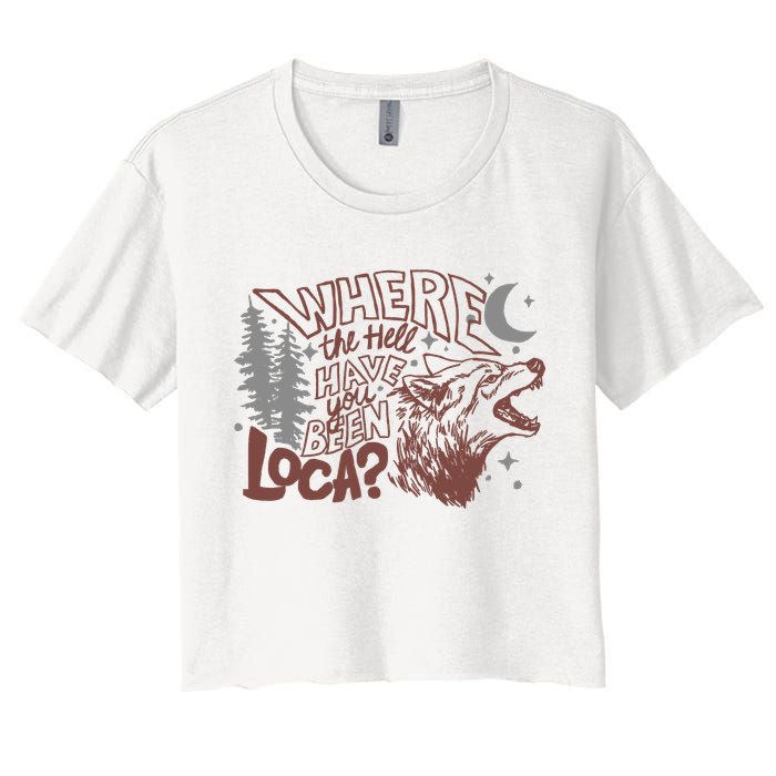 Where The Hell Have You Been Loca Retro Bella Team Crop Top