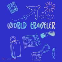 World Traveler Holiday Doodles Vintage Travel Lover Gift Baby Bodysuit