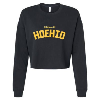 Welcome To Hoehio Cropped Pullover Crew