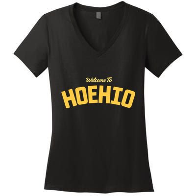 Welcome To Hoehio Women's V-Neck T-Shirt
