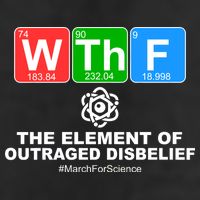 WTHF WTF The Element of Outraged Disbelief March For Science 7 Panel Mesh Trucker Snapback Hat