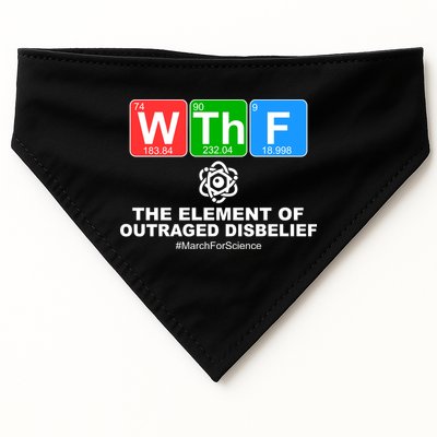 WTHF WTF The Element of Outraged Disbelief March For Science USA-Made Doggie Bandana