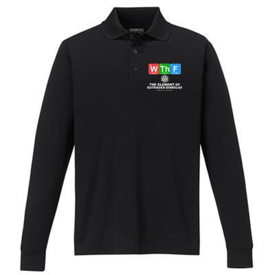 WTHF WTF The Element of Outraged Disbelief March For Science Performance Long Sleeve Polo