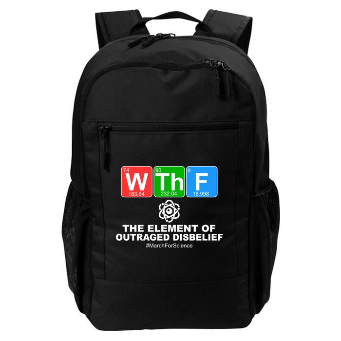 WTHF WTF The Element of Outraged Disbelief March For Science Daily Commute Backpack