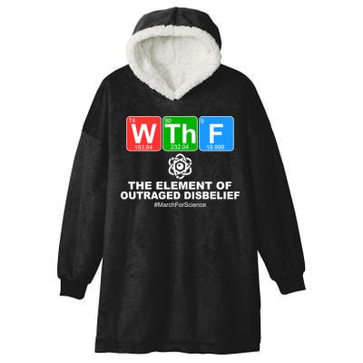 WTHF WTF The Element of Outraged Disbelief March For Science Hooded Wearable Blanket