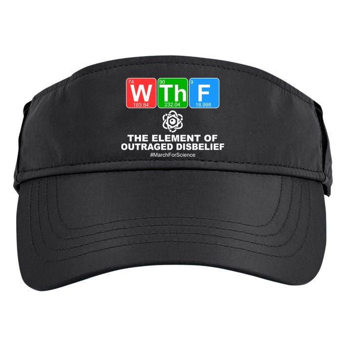WTHF WTF The Element of Outraged Disbelief March For Science Adult Drive Performance Visor