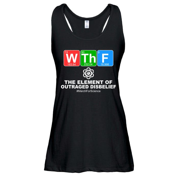 WTHF WTF The Element of Outraged Disbelief March For Science Ladies Essential Flowy Tank