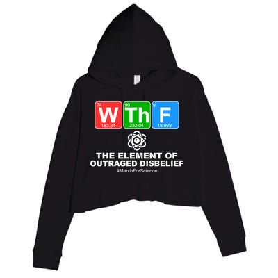 WTHF WTF The Element of Outraged Disbelief March For Science Crop Fleece Hoodie