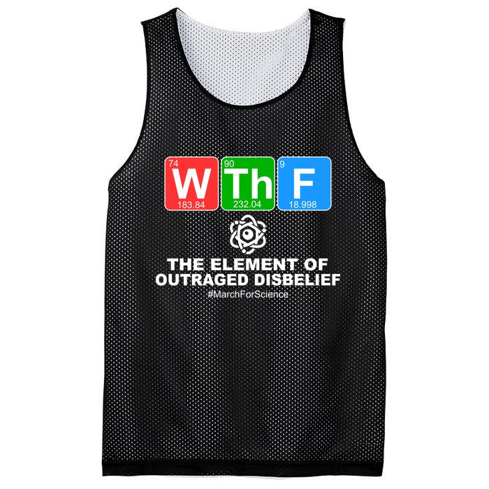 WTHF WTF The Element of Outraged Disbelief March For Science Mesh Reversible Basketball Jersey Tank
