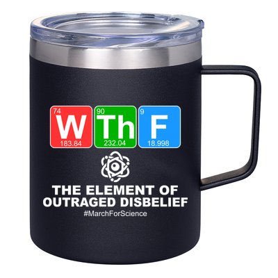 WTHF WTF The Element of Outraged Disbelief March For Science 12oz Stainless Steel Coffee Mug