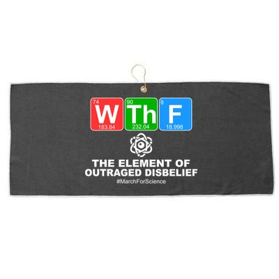 WTHF WTF The Element of Outraged Disbelief March For Science Large Microfiber Waffle Golf Towel