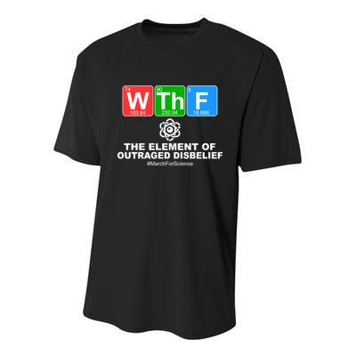 WTHF WTF The Element of Outraged Disbelief March For Science Youth Performance Sprint T-Shirt
