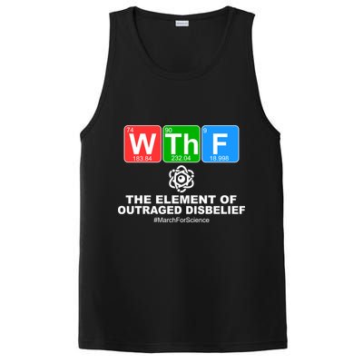 WTHF WTF The Element of Outraged Disbelief March For Science PosiCharge Competitor Tank