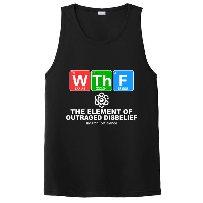 WTHF WTF The Element of Outraged Disbelief March For Science PosiCharge Competitor Tank